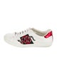 Gucci Web Accent Leather Sneakers