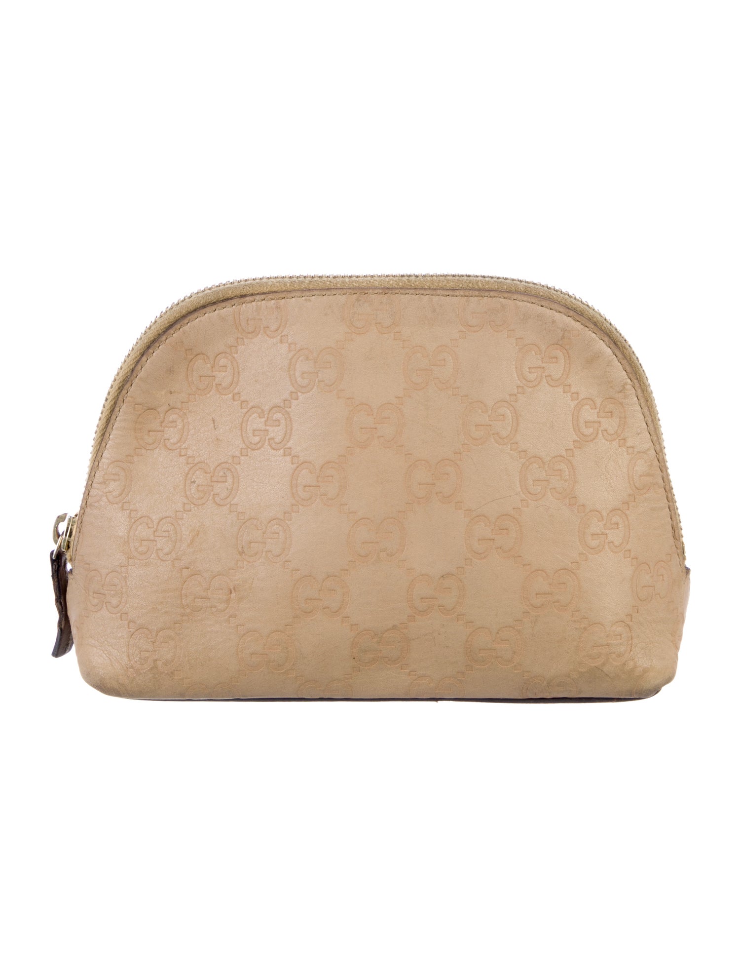 Gucci brown pattern print cosmetic bag