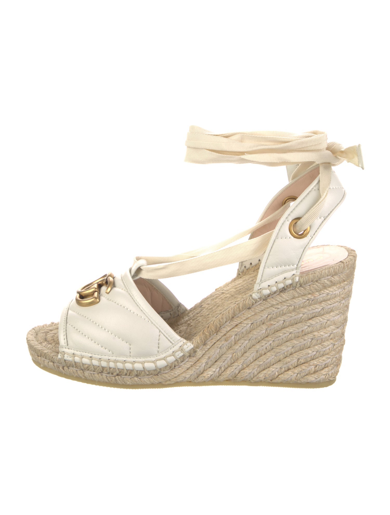 Gucci Running GG Logo Leather Espadrilles