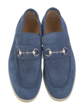 Gucci Horsebit Accent Suede Loafers