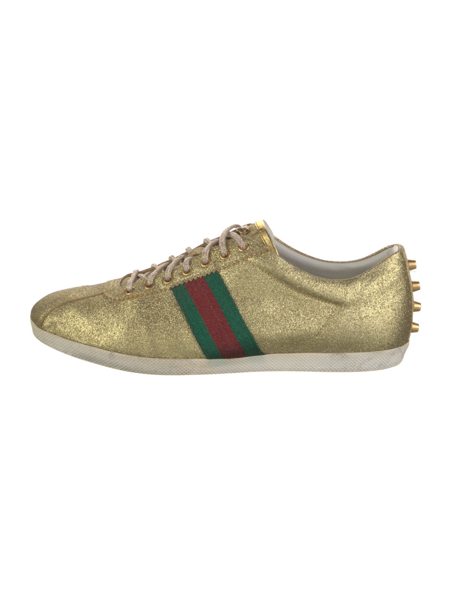 Gucci Bambi Low 'Metallic Gold Glitter' Sneakers