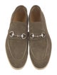 Gucci Horsebit Accent Suede Loafers