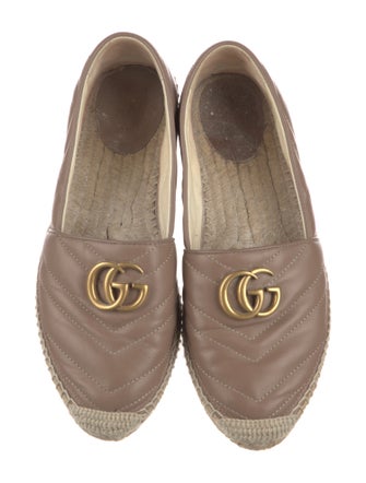 Gucci Double G Logo Leather Espadrilles