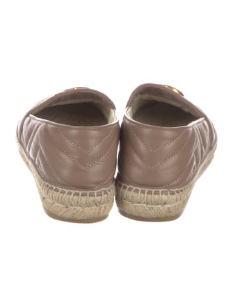 Gucci Double G Logo Leather Espadrilles
