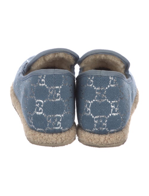 Gucci Horsebit Accent Canvas Espadrilles