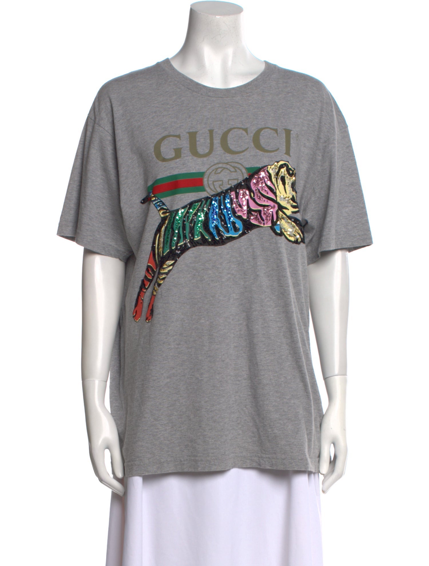 Gucci Graphic Print Crew Neck T-Shirt