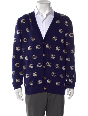 Gucci Double G Logo V-Neck Cardigan