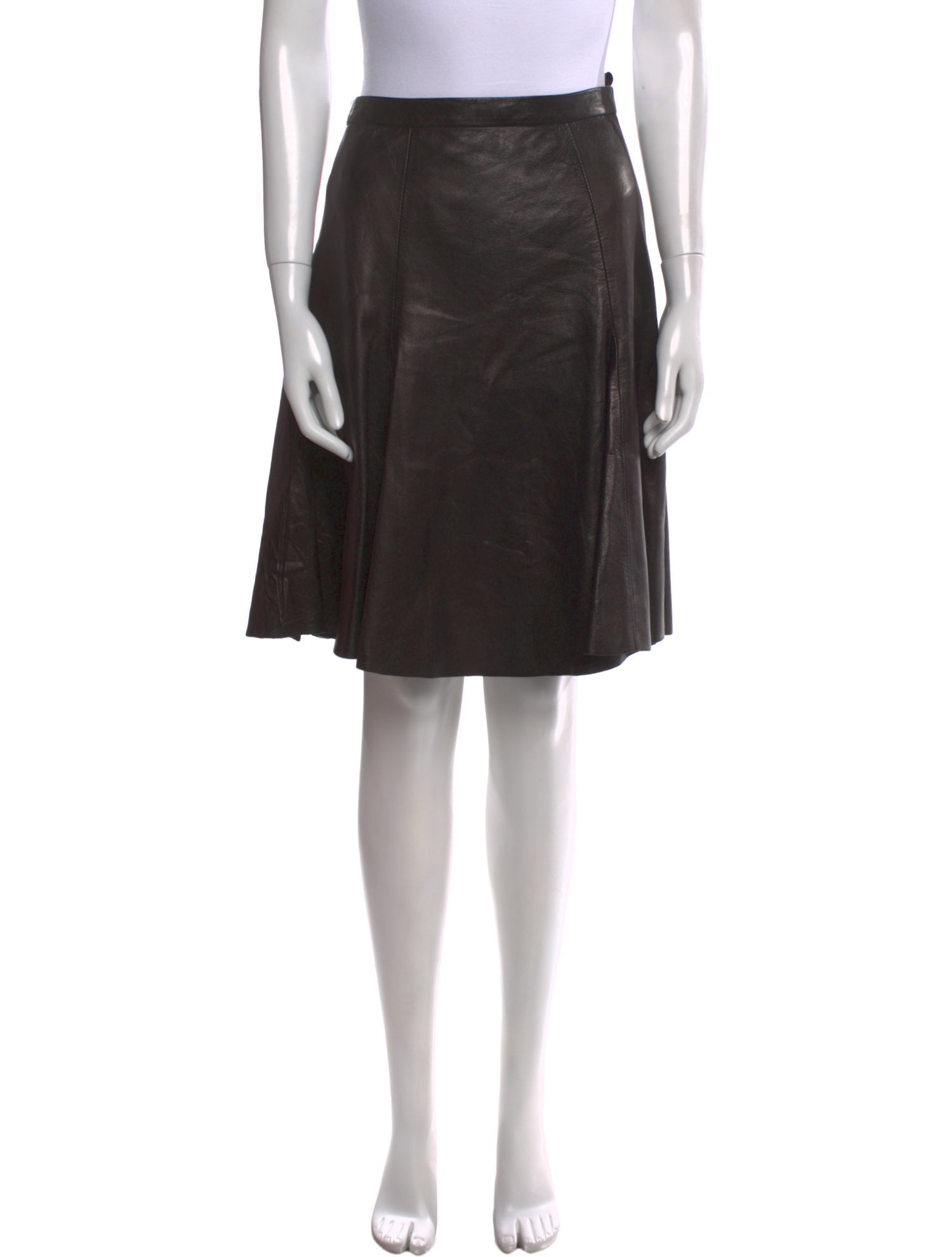 Gucci Leather Knee-Length Skirt