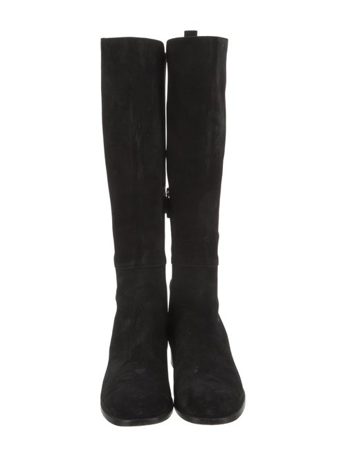 Gucci Interlocking G Logo Suede Riding Boots