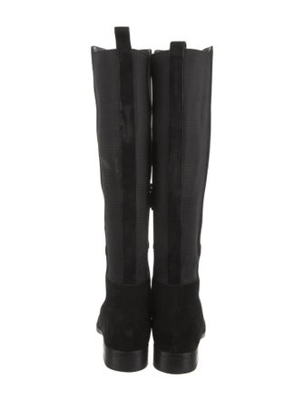 Gucci Interlocking G Logo Suede Riding Boots