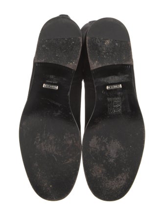 Gucci Interlocking G Logo Suede Riding Boots