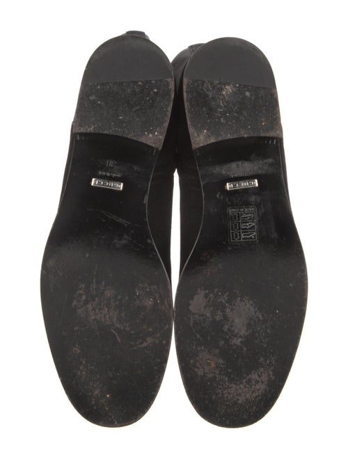 Gucci Interlocking G Logo Suede Riding Boots