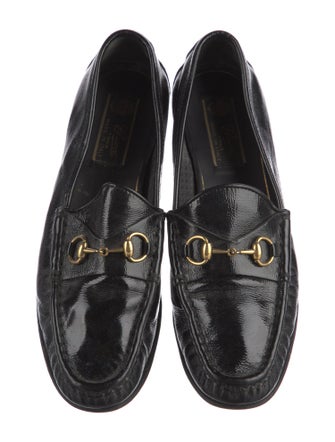 Gucci Horsebit Accent Patent Leather Loafers