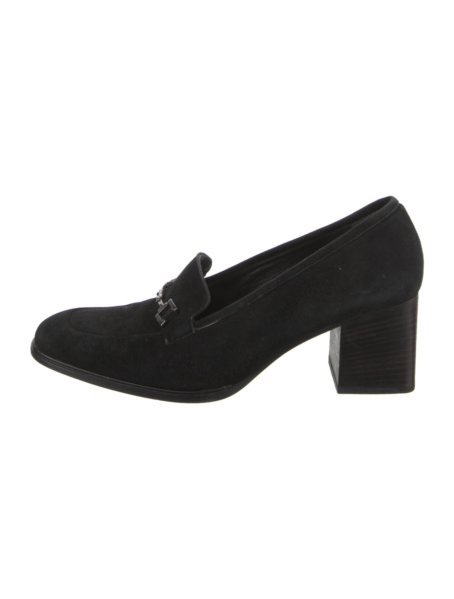 Gucci Horsebit Accent Suede Pumps