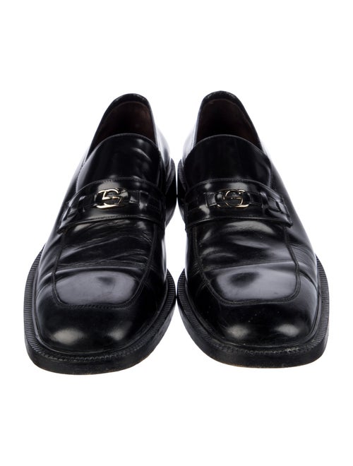 Gucci Interlocking G Logo Leather Dress Loafers