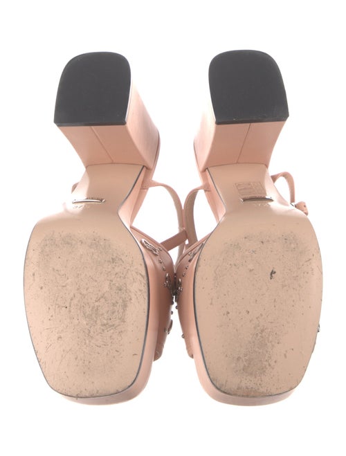 Gucci Interlocking G Logo Leather Sandals