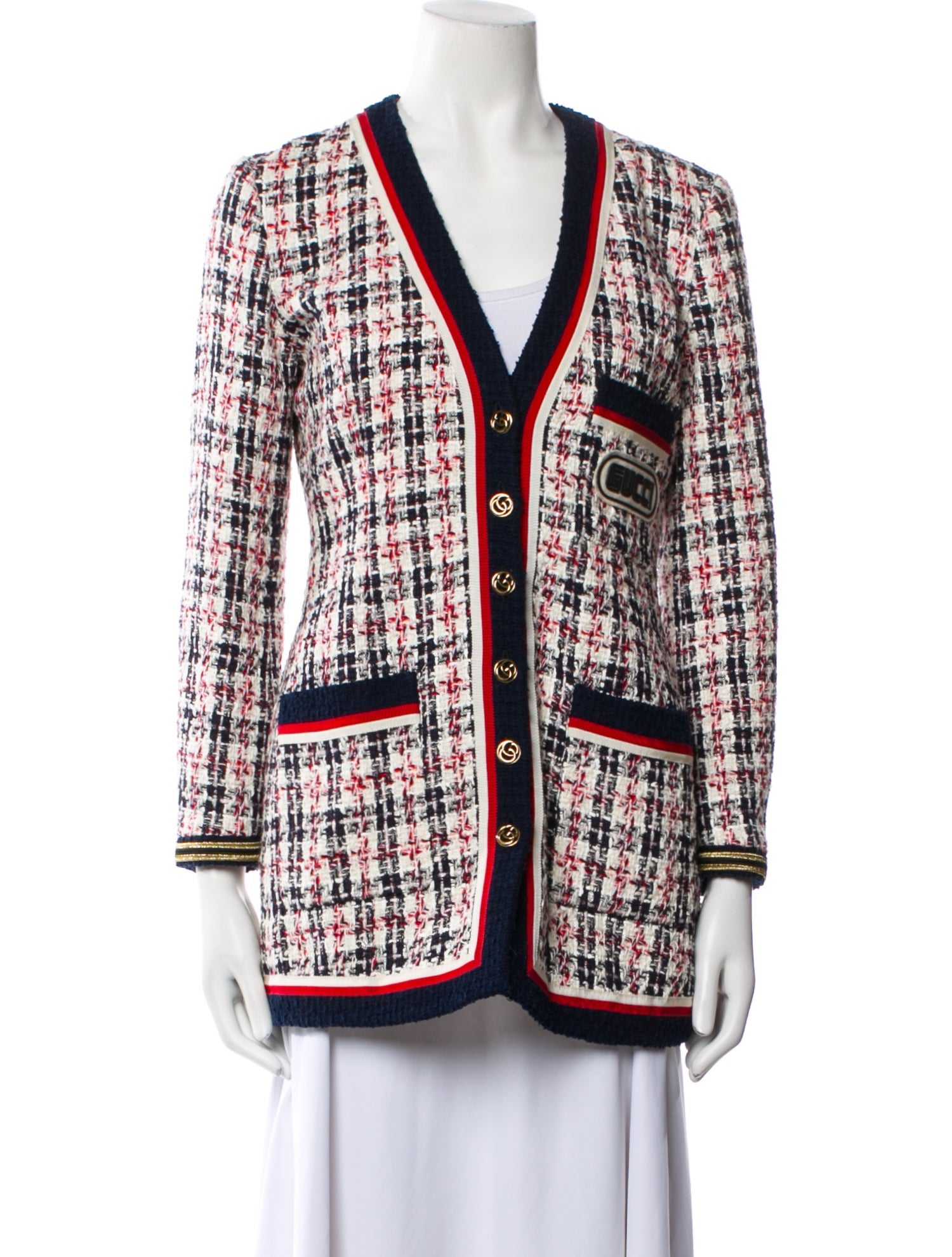 Gucci Plaid Print Evening Jacket