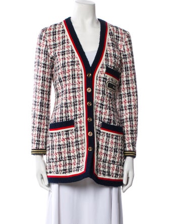 Gucci Plaid Print Evening Jacket