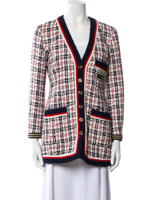 Gucci Plaid Print Evening Jacket