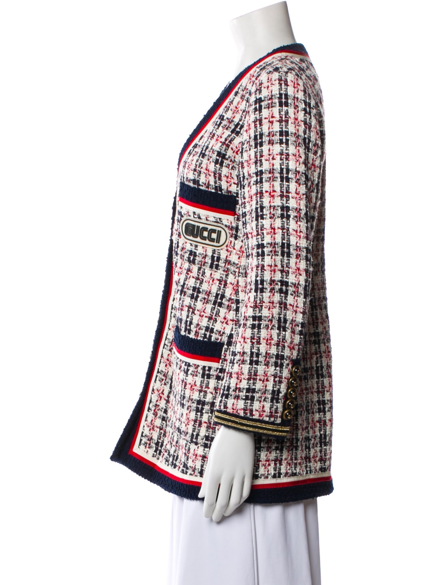 Gucci Plaid Print Evening Jacket