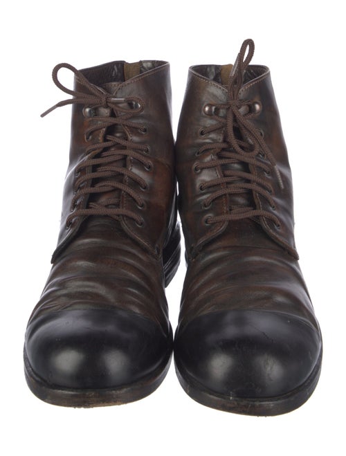 Gucci Leather Lace-Up Boots