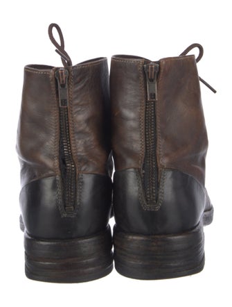 Gucci Leather Lace-Up Boots