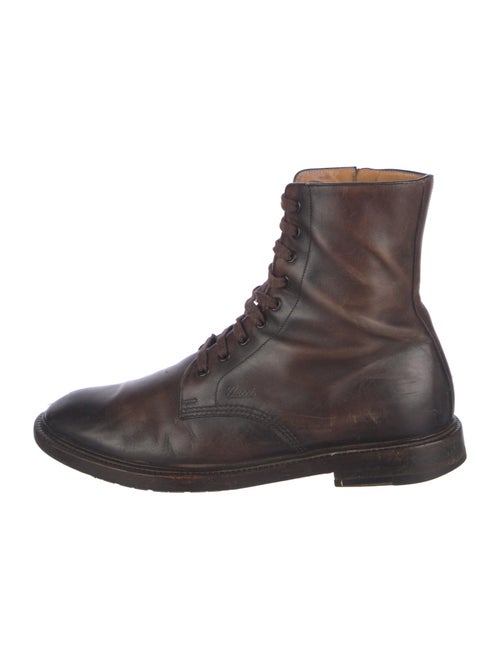 Gucci Leather Lace-Up Boots