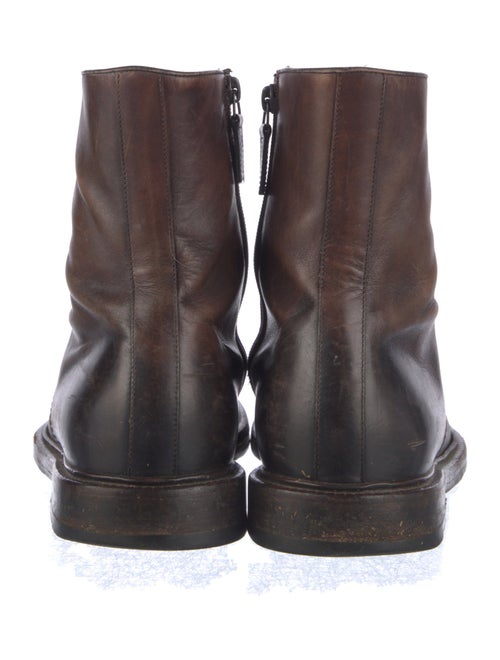 Gucci Leather Lace-Up Boots