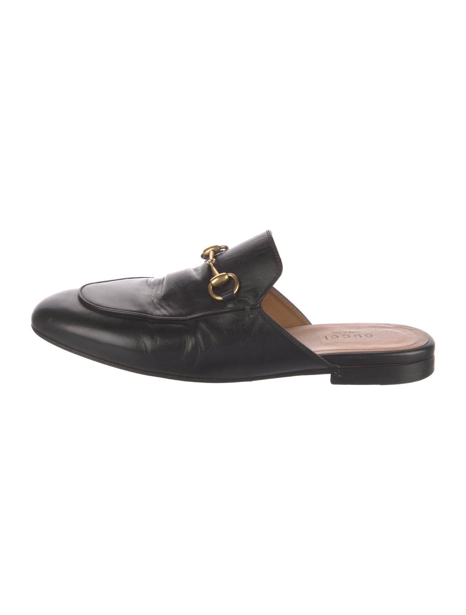 Gucci Horsebit Accent Leather Mules