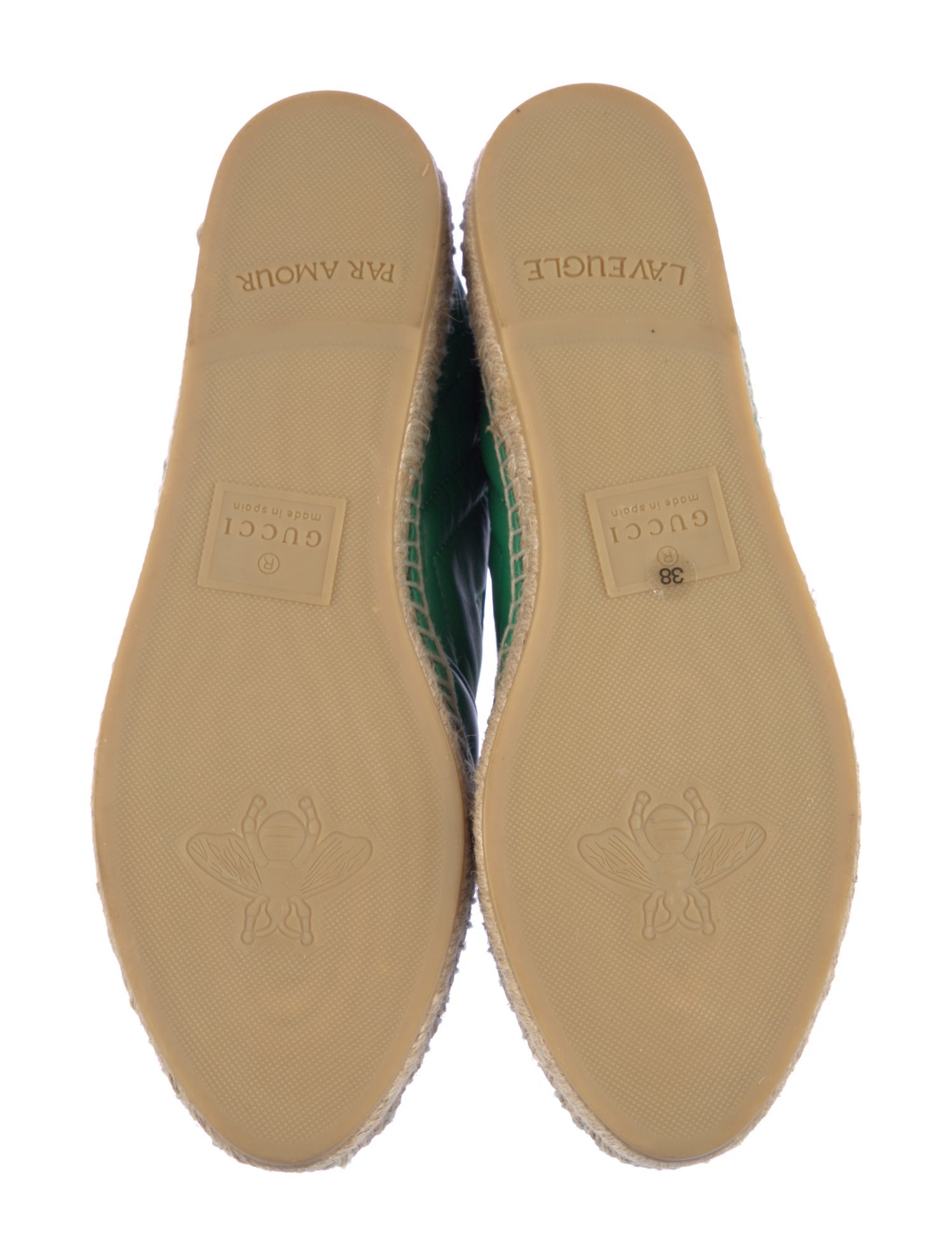 Gucci Running GG Logo Leather Espadrilles