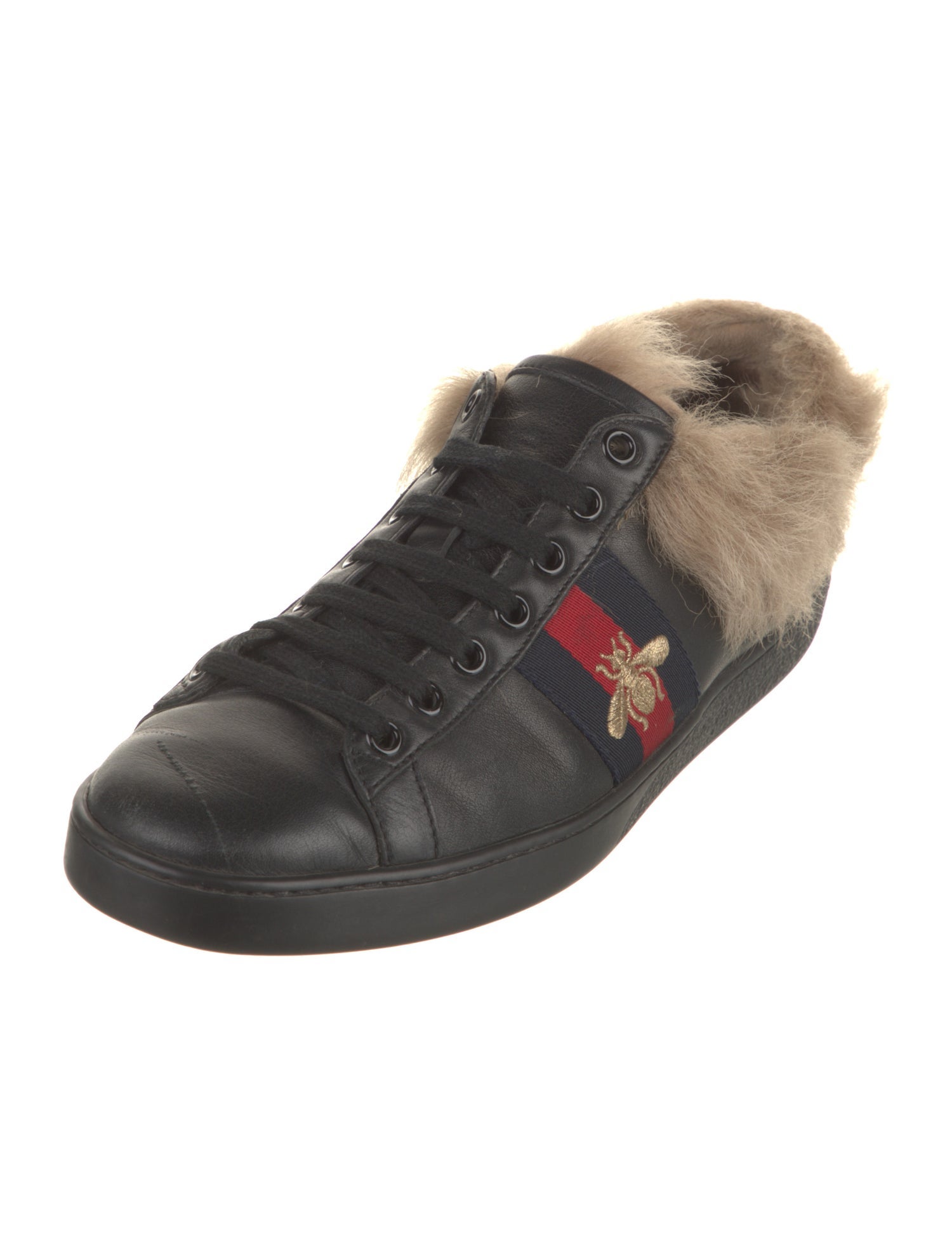 Gucci Sylvie Web Accent Leather Sneakers