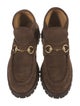 Gucci Horsebit Accent Suede Lace-Up Boots