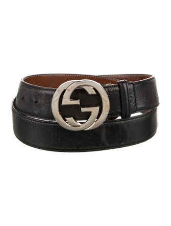 Gucci Interlocking G Logo Leather Waist Belt