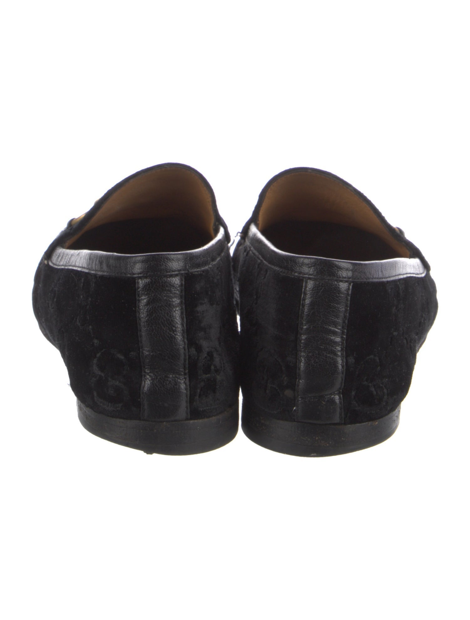 Gucci Horsebit Accent Velvet Dress Loafers