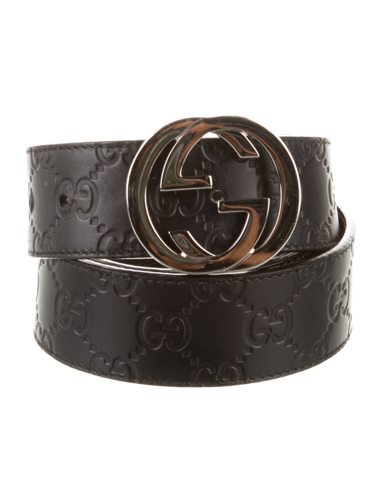 Gucci Interlocking G Logo Leather Waist Belt