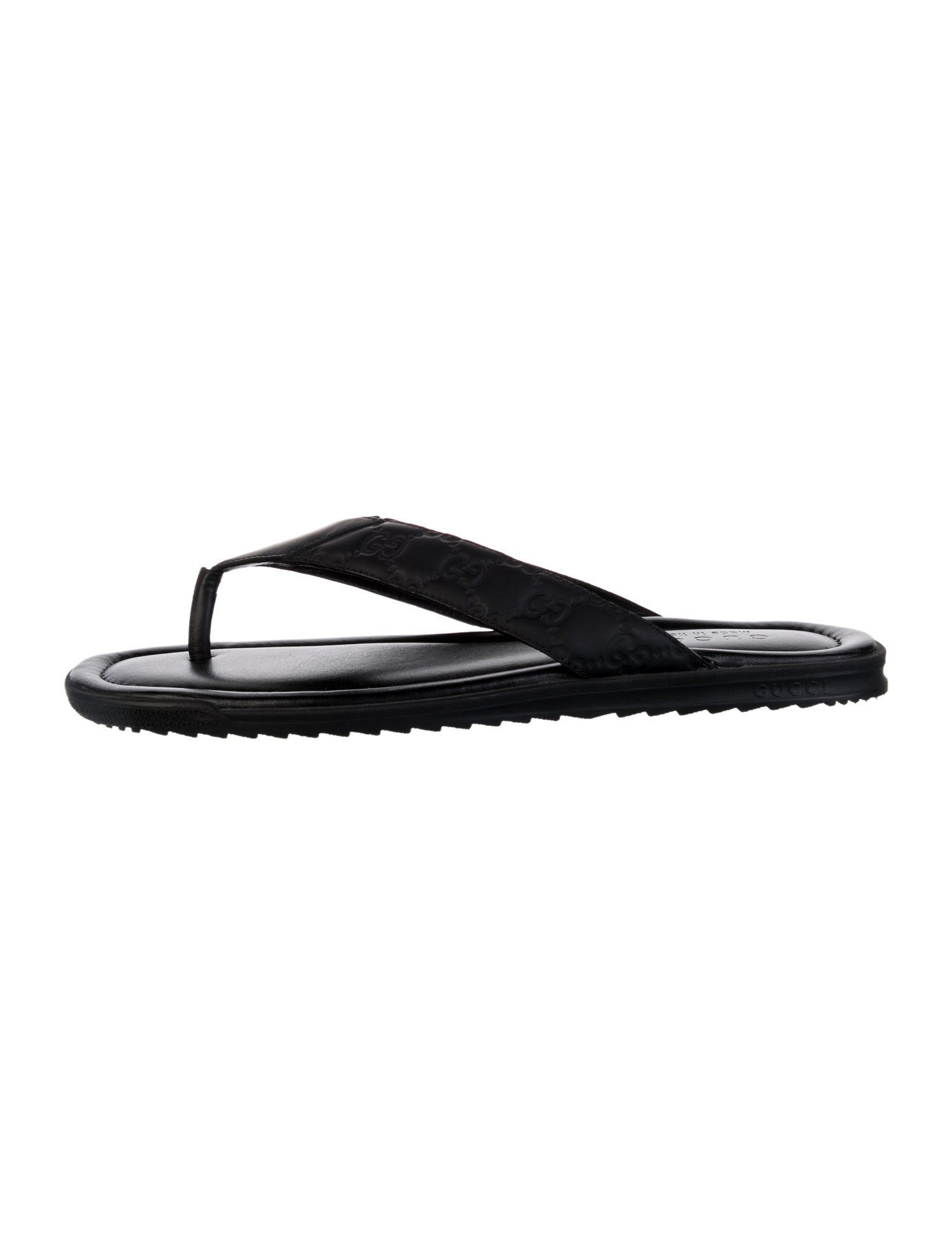 Gucci Leather Flip Flops