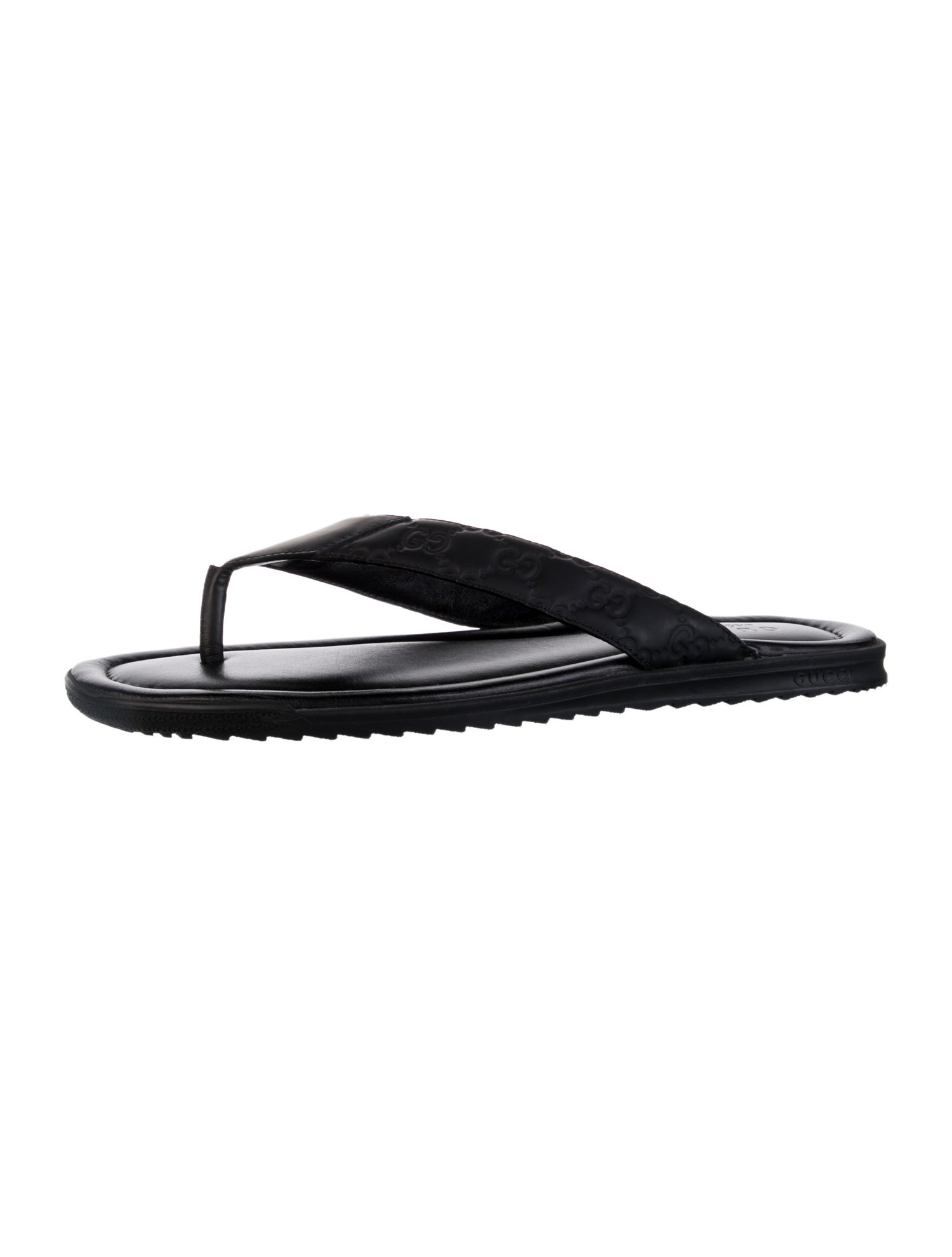 Gucci Leather Flip Flops