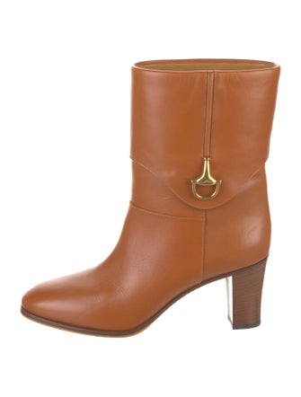 Gucci Hasler Horsebit Accent Leather Boots