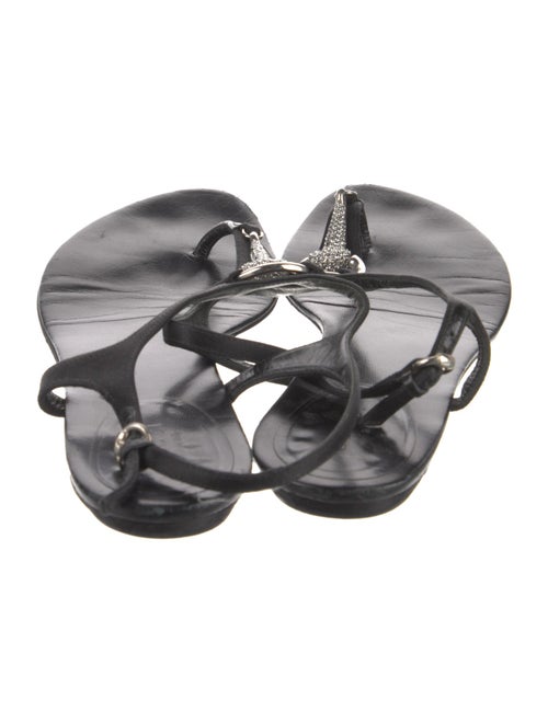 Gucci Hasler Horsebit Accent Satin T-Strap Sandals