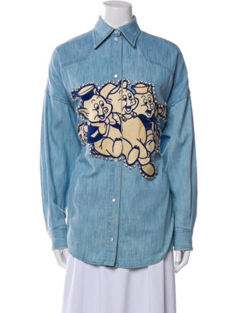 Gucci 2019 'Year Of The Pig' Button-Up Top