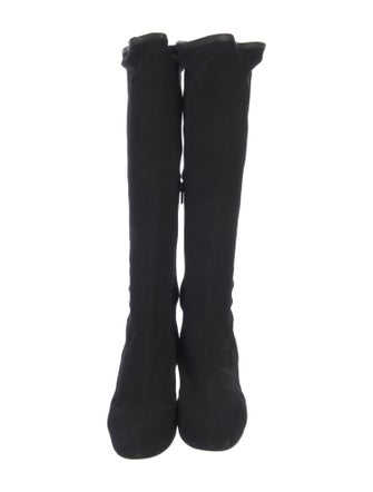 Gucci Web Accent Canvas Boots