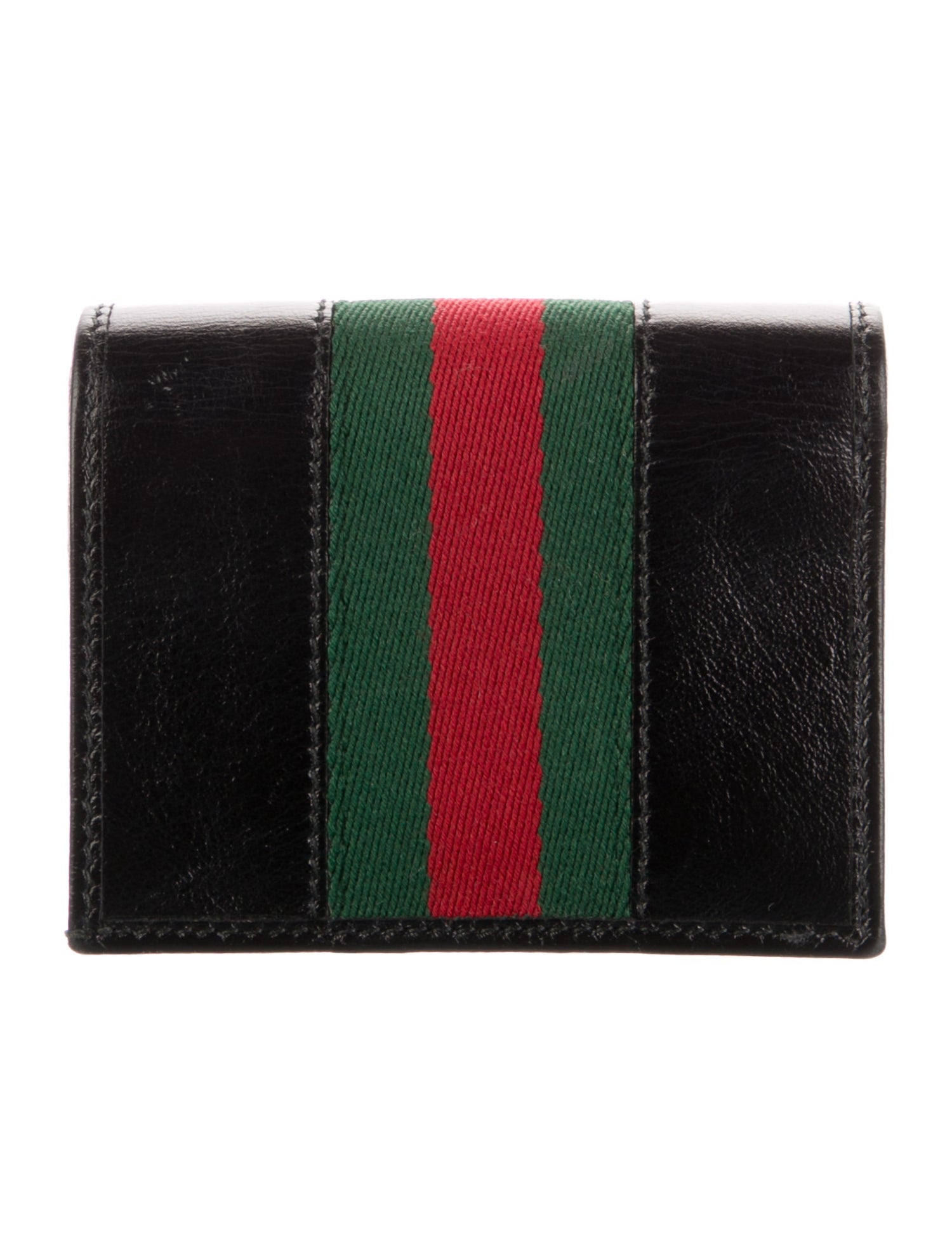Gucci Rajah Card Case Chain-Link Accent Wallet