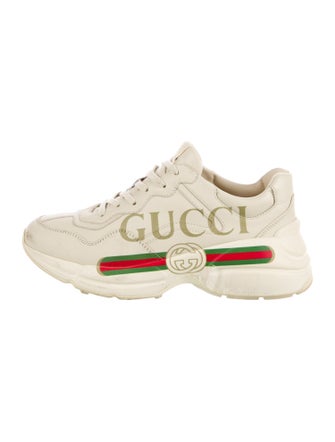 Gucci Web Accent Leather Sneakers