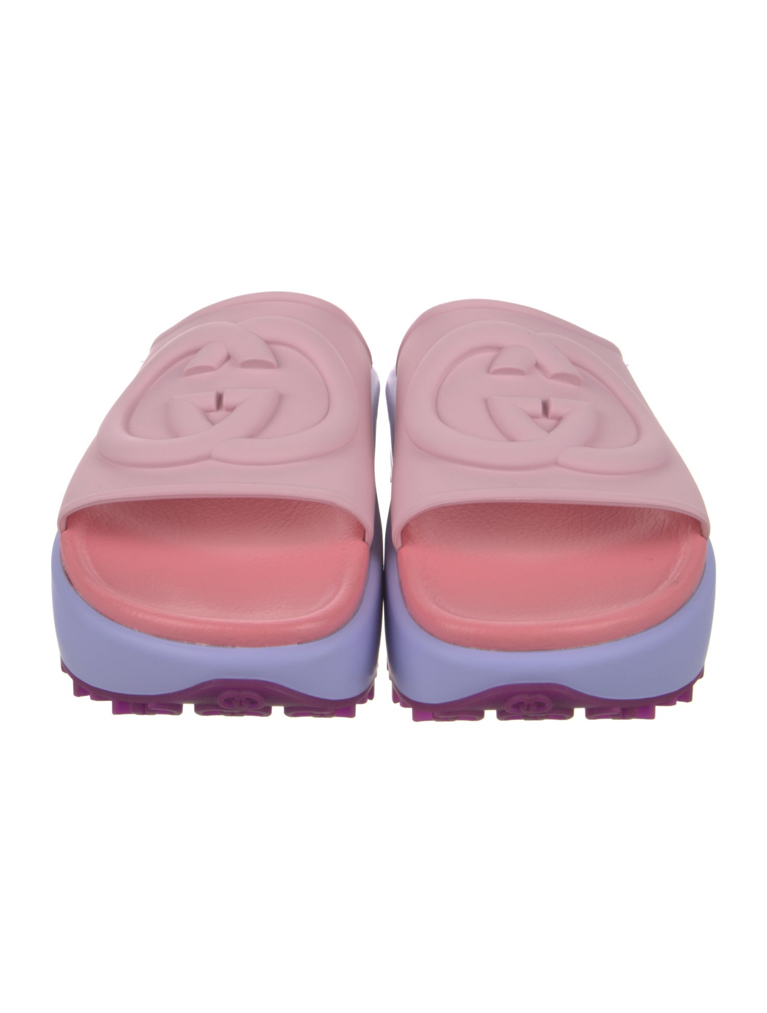 Gucci Interlocking G Logo Rubber Slides