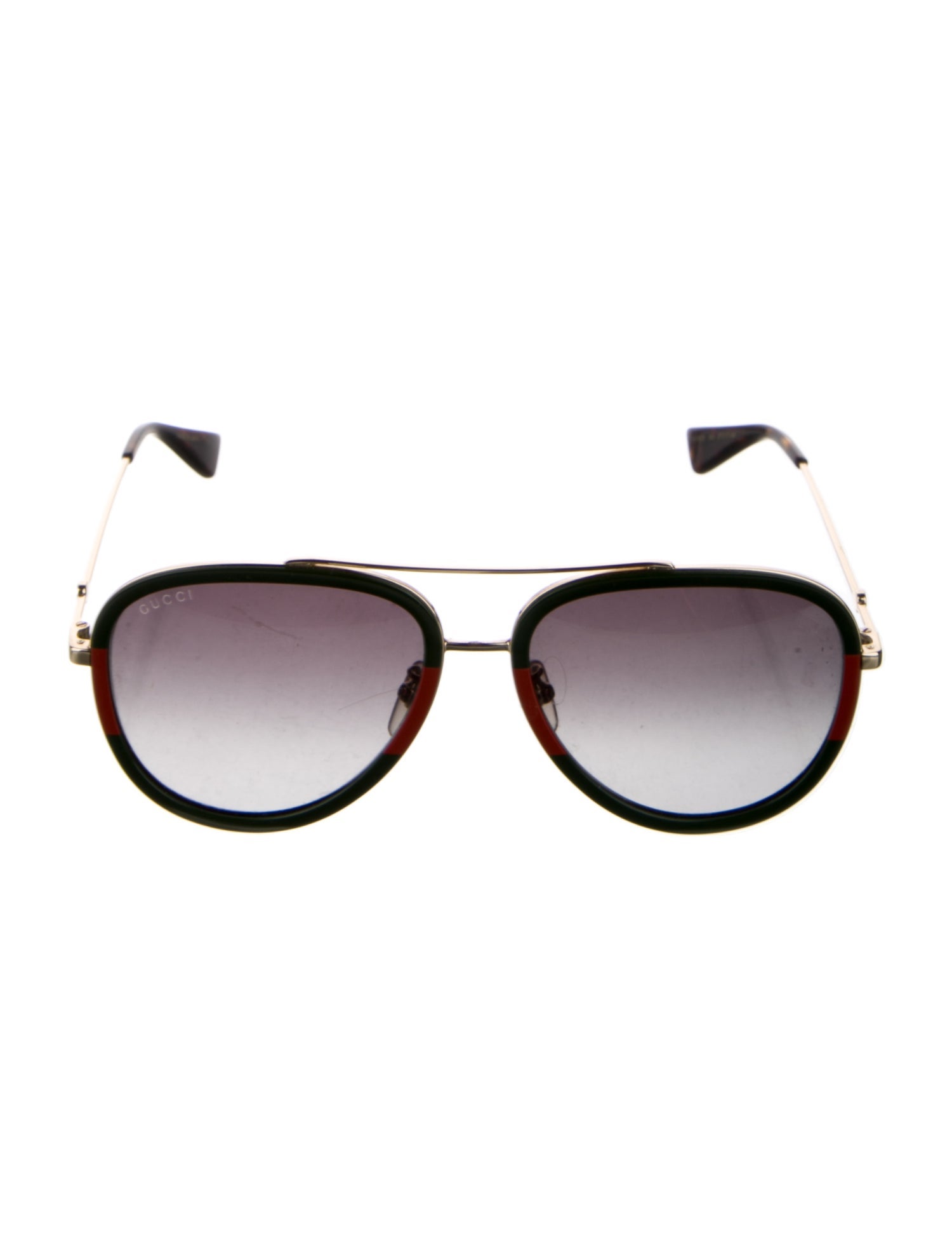 Gucci Web Accent Aviator Sunglasses