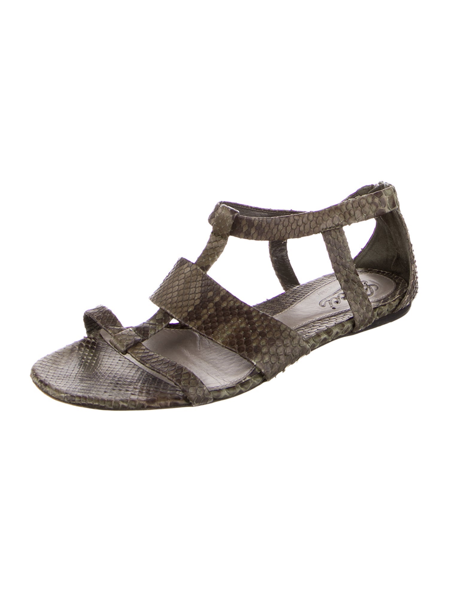 Gucci Snakeskin Animal Print Gladiator Sandals