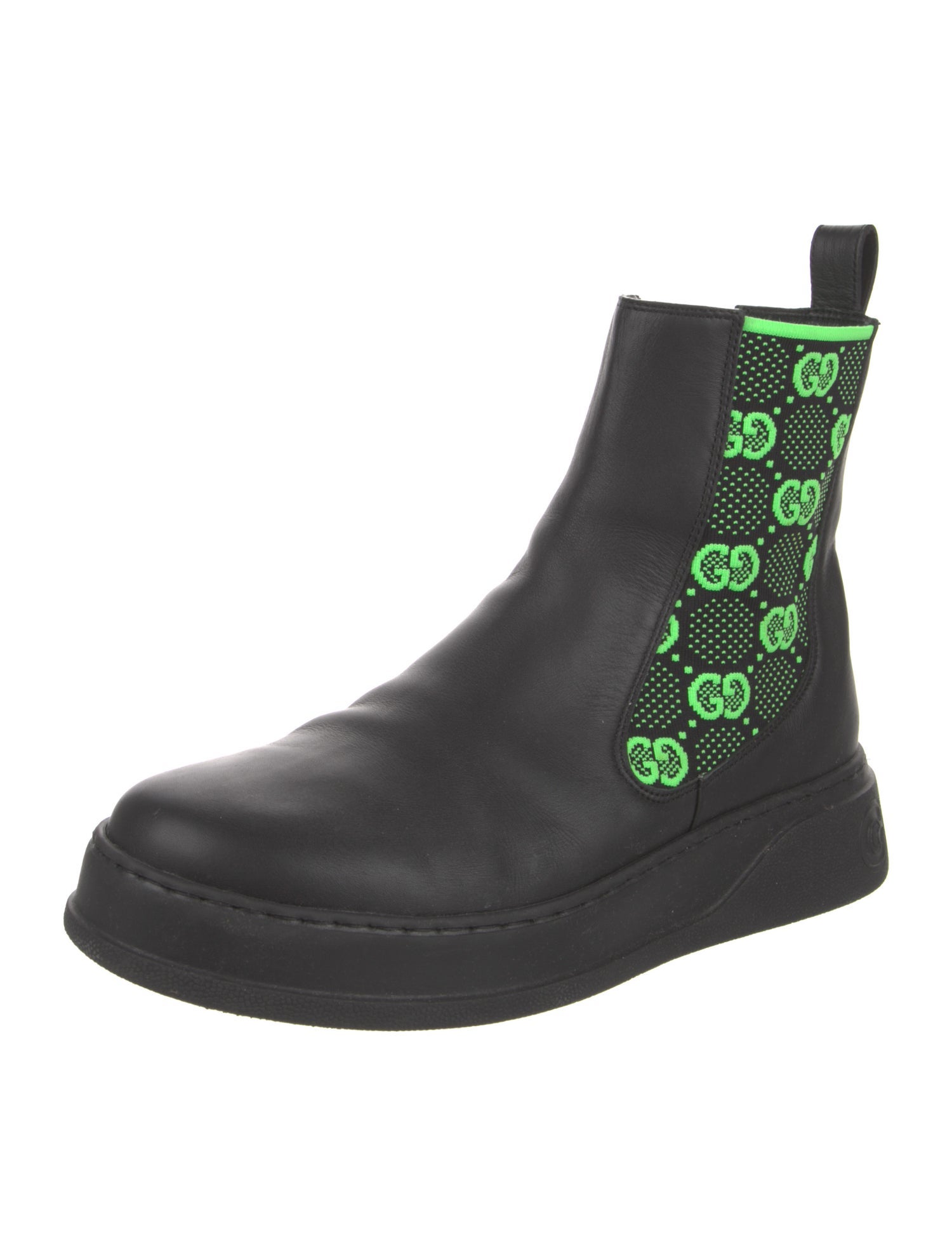 Gucci GG Nylon Leather Boots