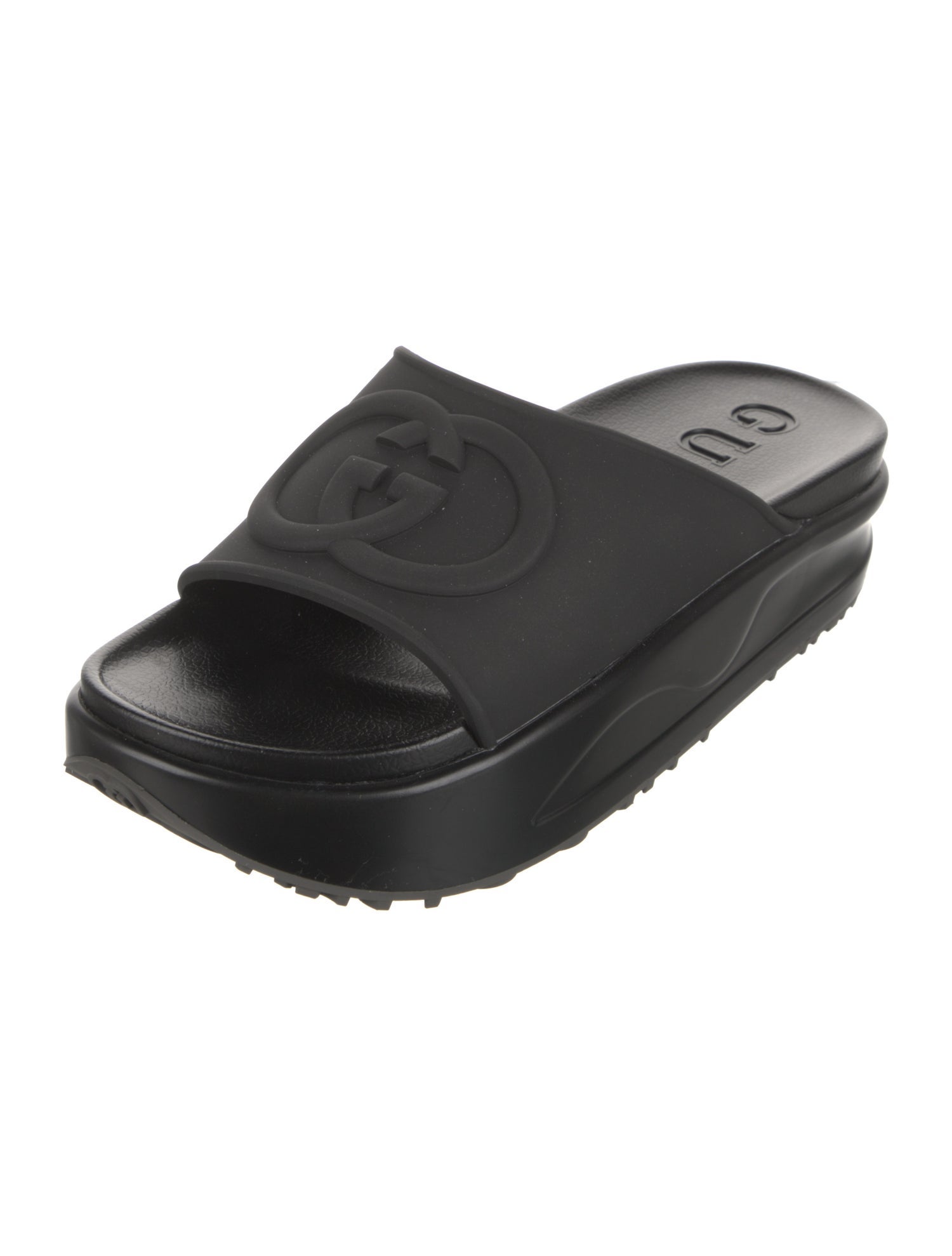 Gucci Interlocking G Logo Rubber Slides