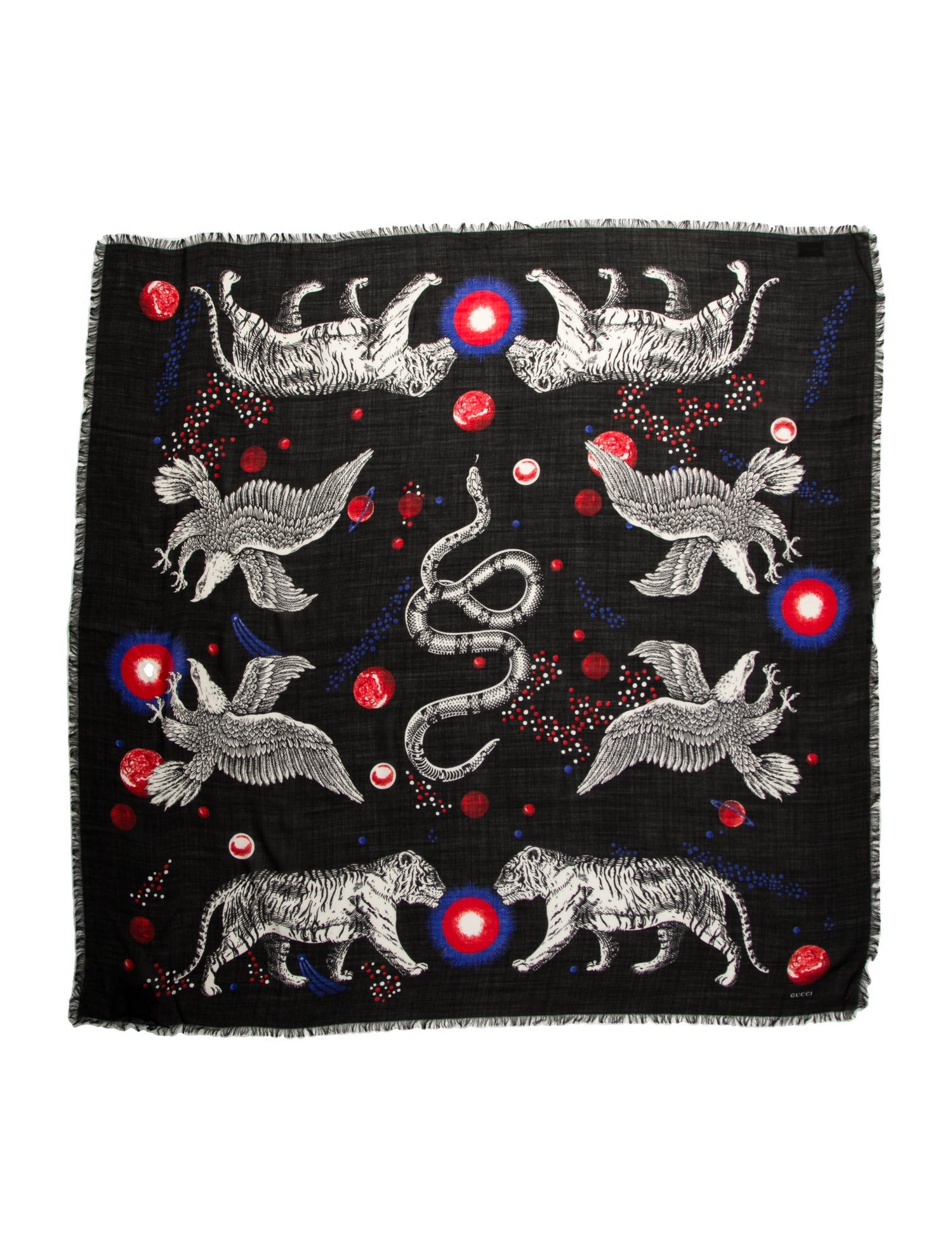 Gucci Silk Printed Scarf w/ Tags