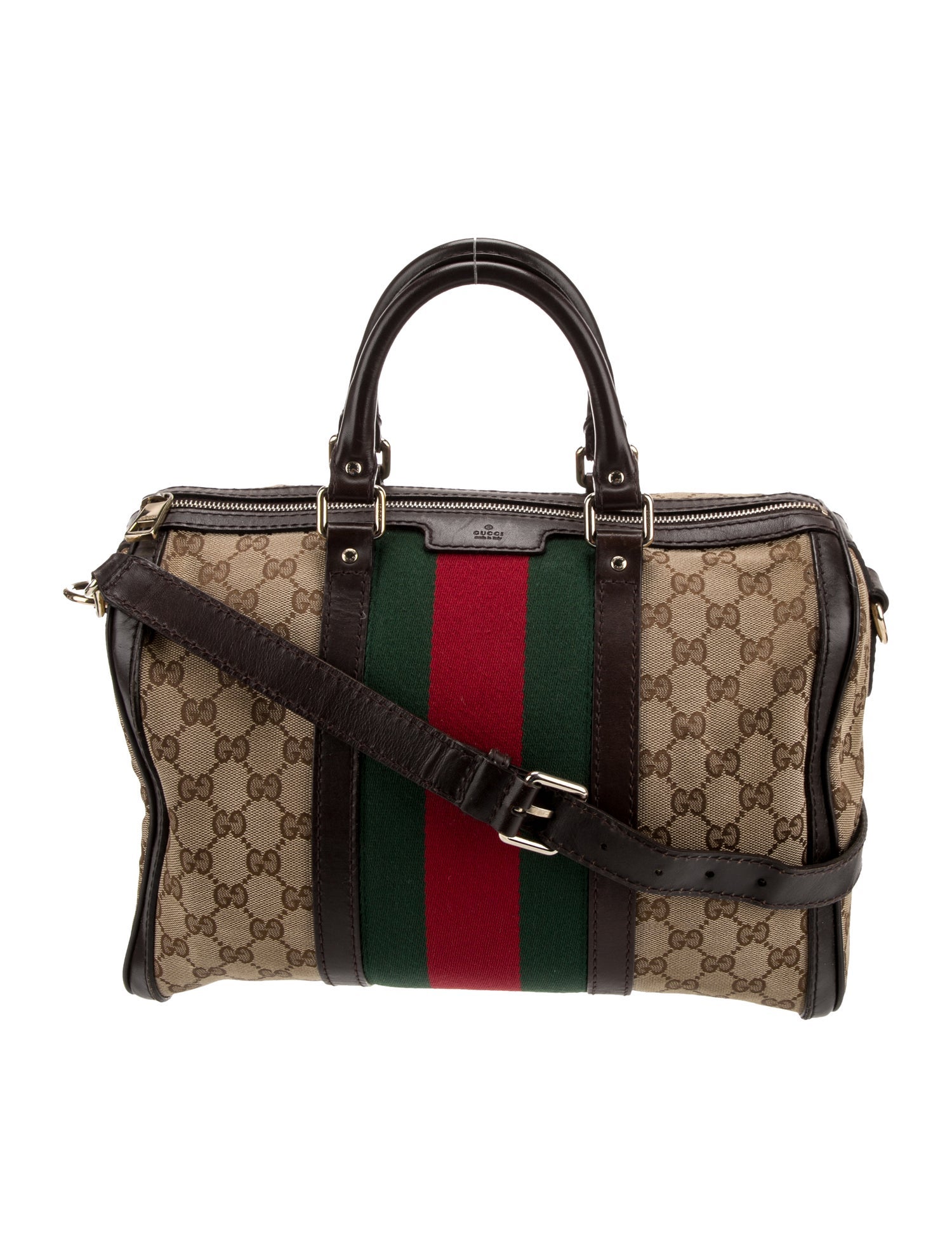 Gucci GG Canvas Web Boston Medium